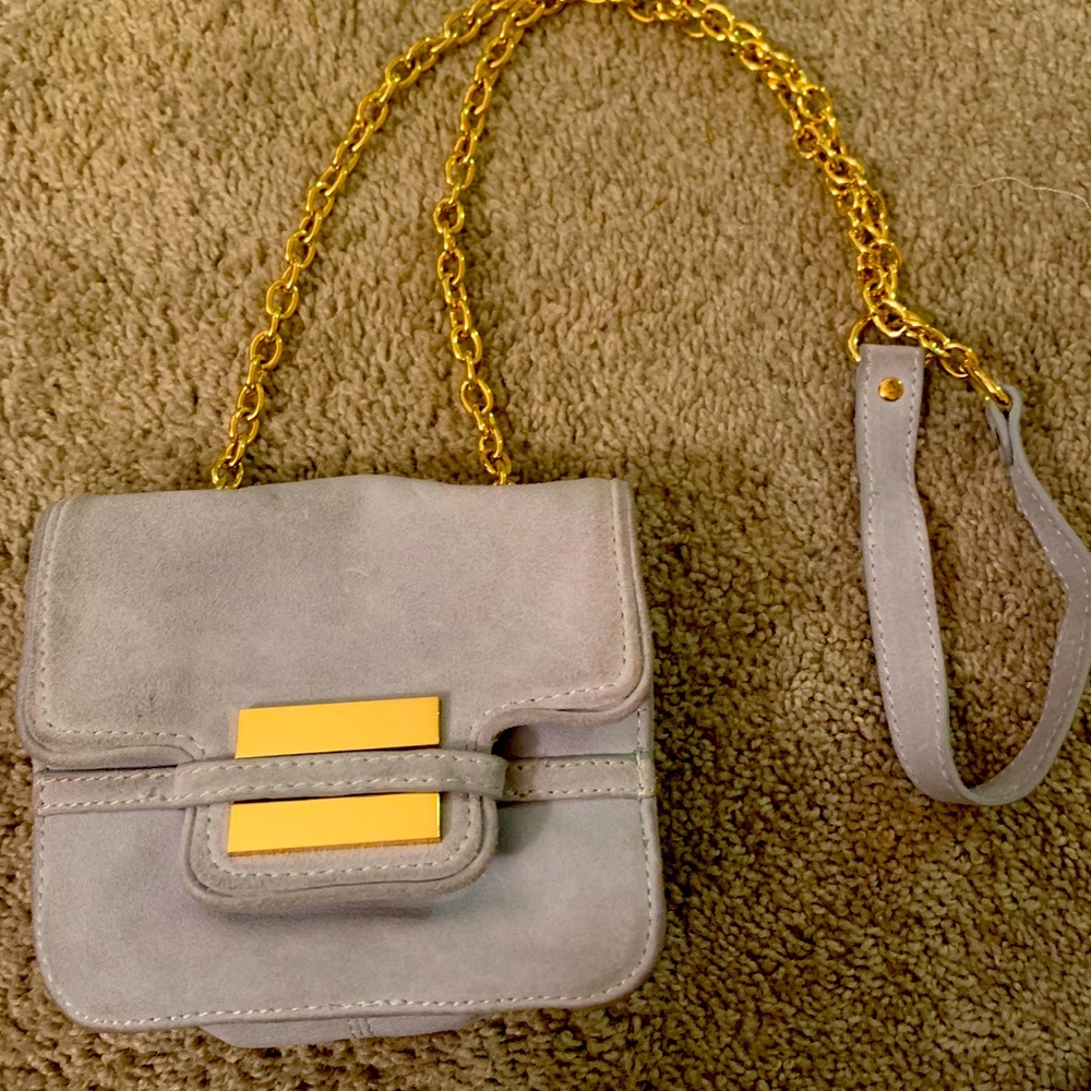 Mini suede handbag